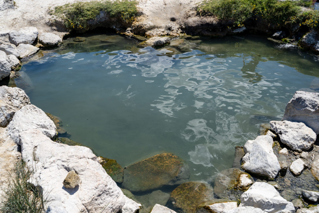 Murky water in Wild Willy's Hot Springs