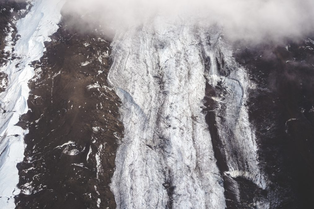 Root Glacier Aerial shot