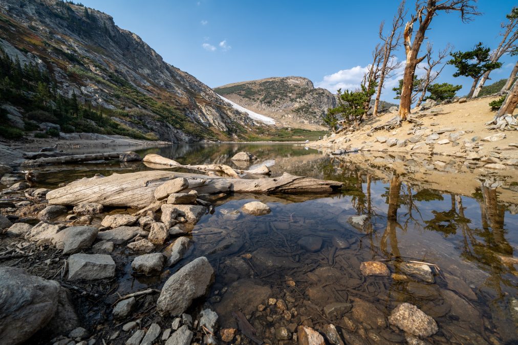 St Mary's Glacier HIke lake in Colorado