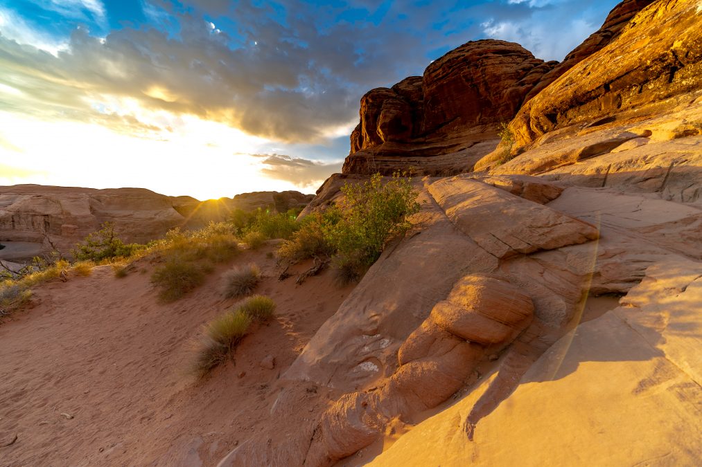 On the Delicate Arch trail in Arches National Park
