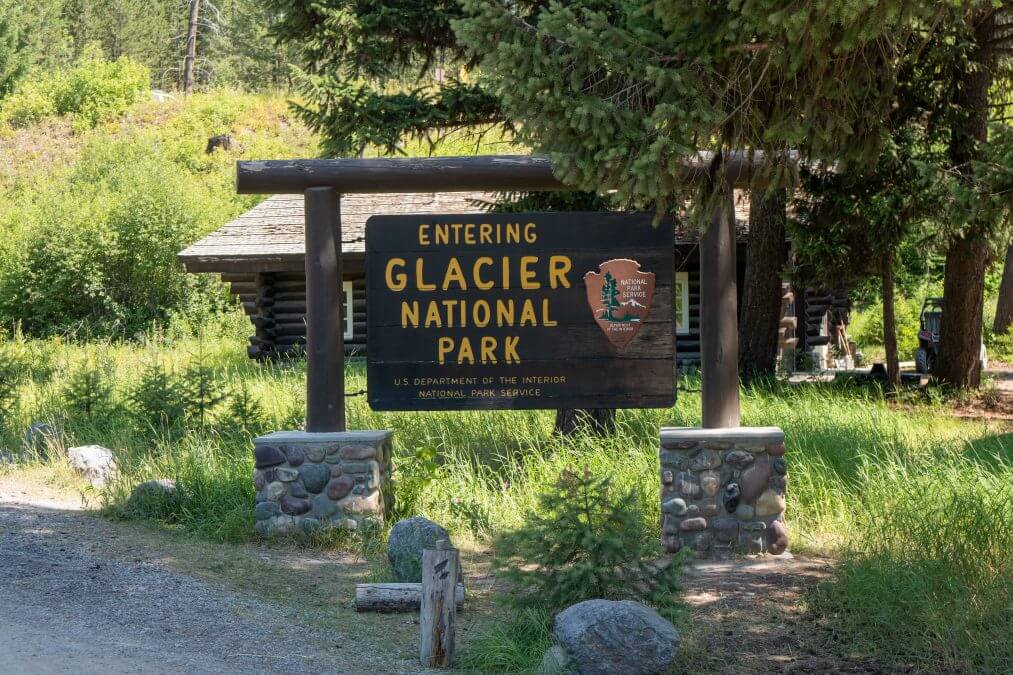 Glacier National Park Sign - Bowman Lake