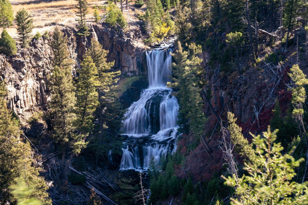 Undine Falls waterfall - Yellowstone National Park