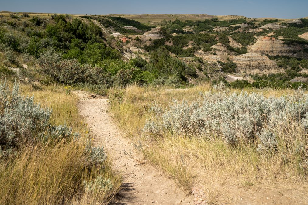 Trailhead into the Painted Canyon Nature Trail - Theodore Roosevelt National Park in North Dakota