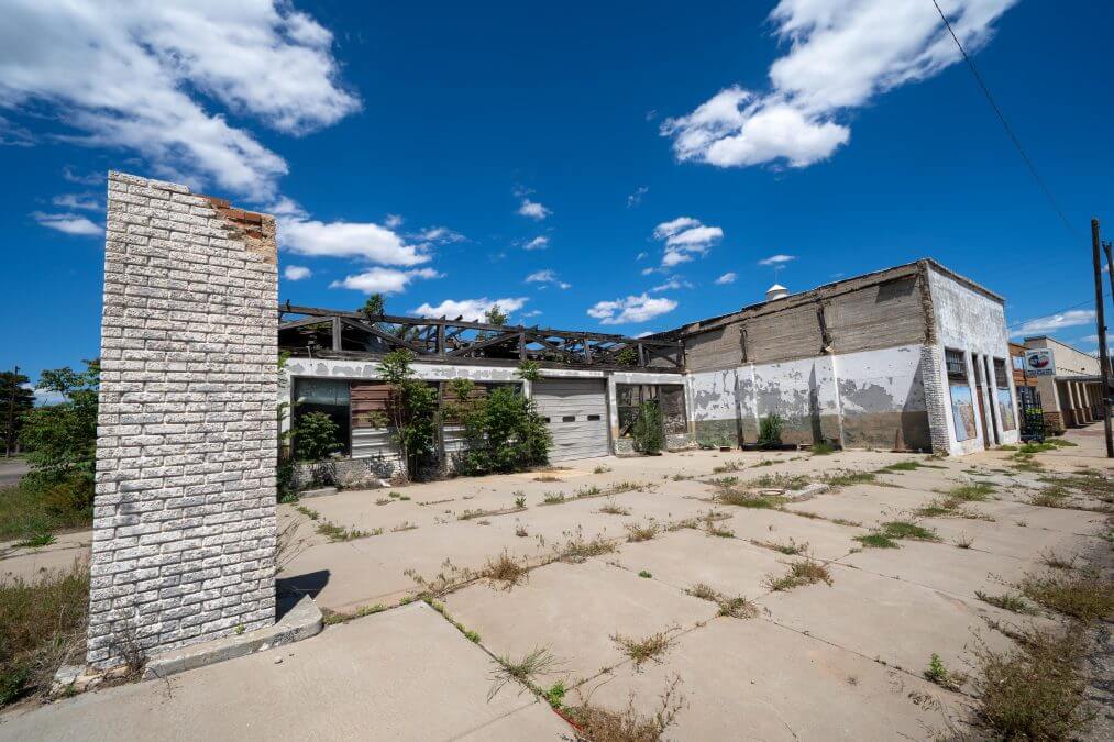 Abandoned building in McLean Texas on Route 66