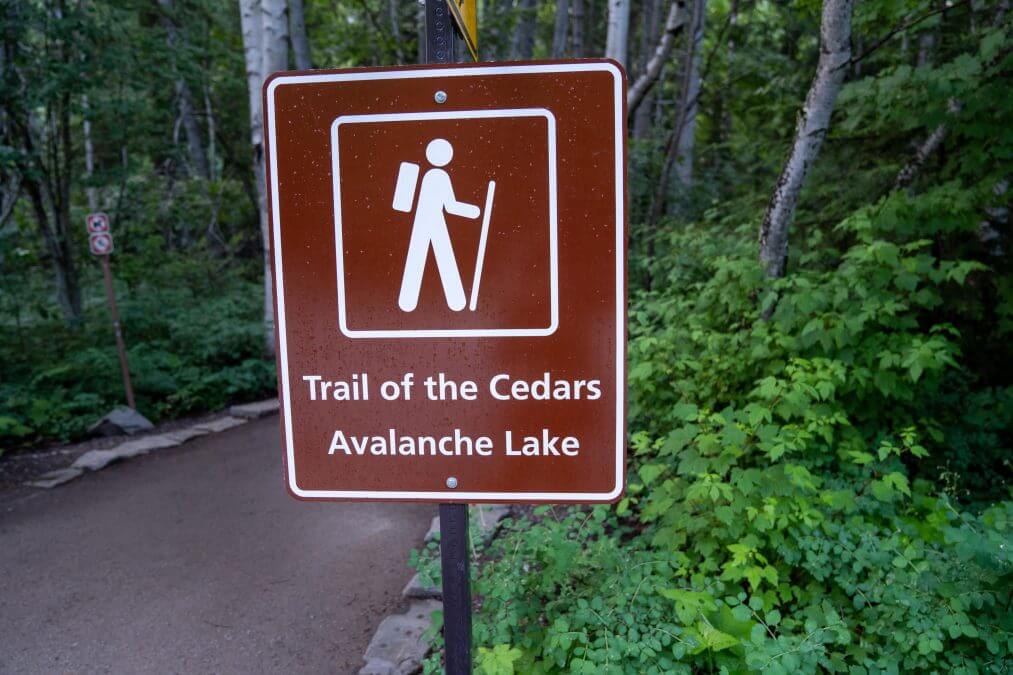 Avalanche Lake on a sunny morning in Glacier National Park