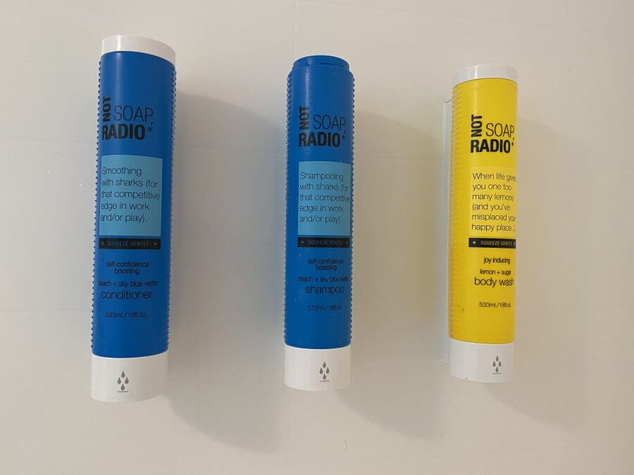 Not Soap Radio Shampooing with sharks -
Self-Confidence Boosting Shampoo and Conditioner
