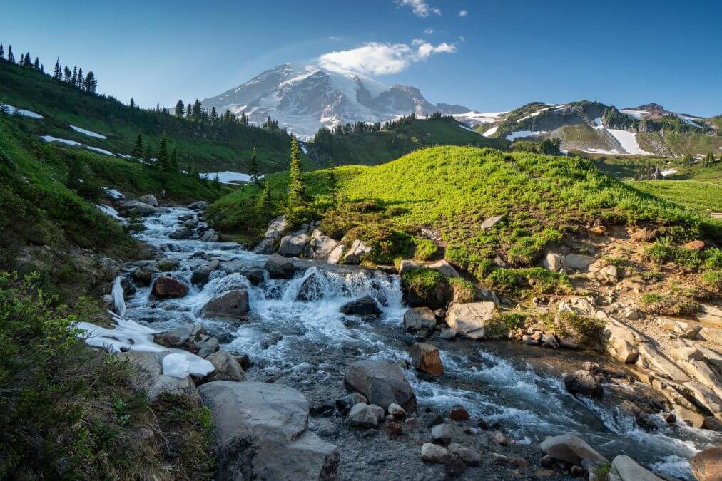 Myrtle Falls in Mt Rainier National Park in Washington State - Edith Creek