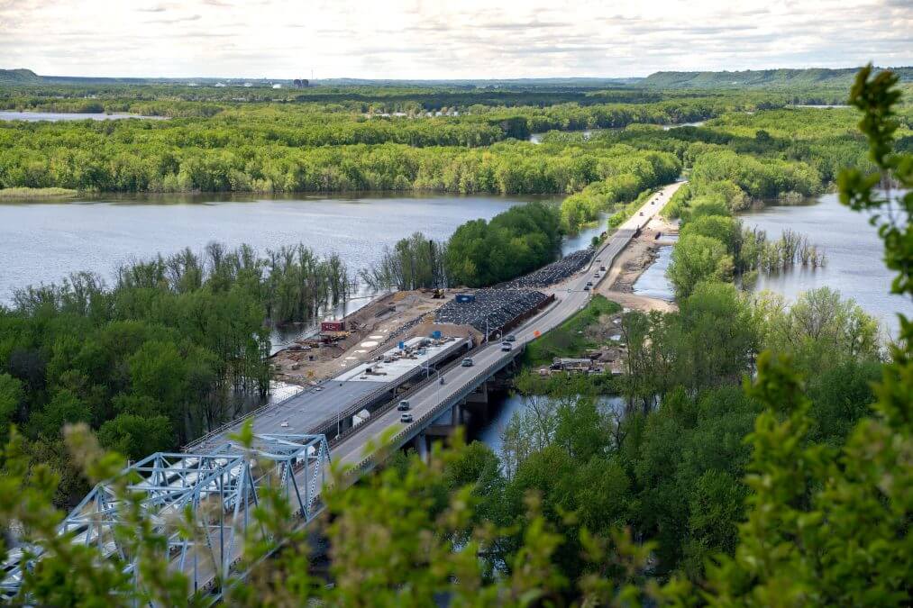Great views from the top of Barn Bluff in Redwing, Minnesota