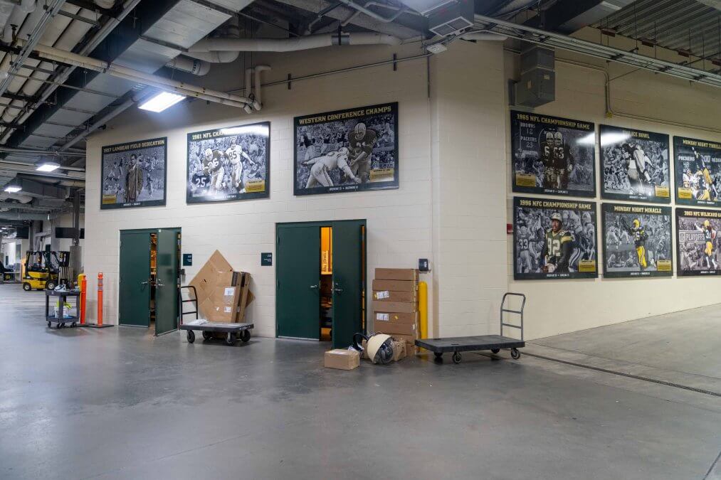 The bowels of Lambeau Field