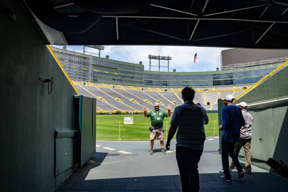 The bowels of Lambeau Field
