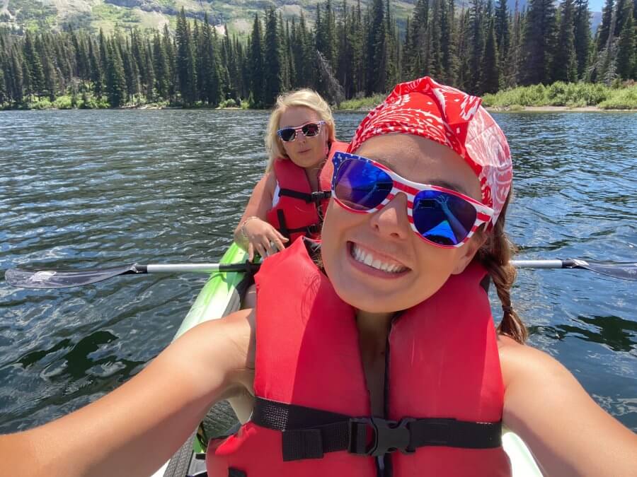 Kayaking on Two Medicine Lake was a blast!